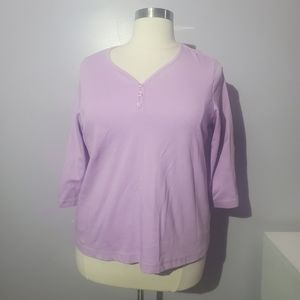 **3/20 Blair purple 3/4 sleeve shirt